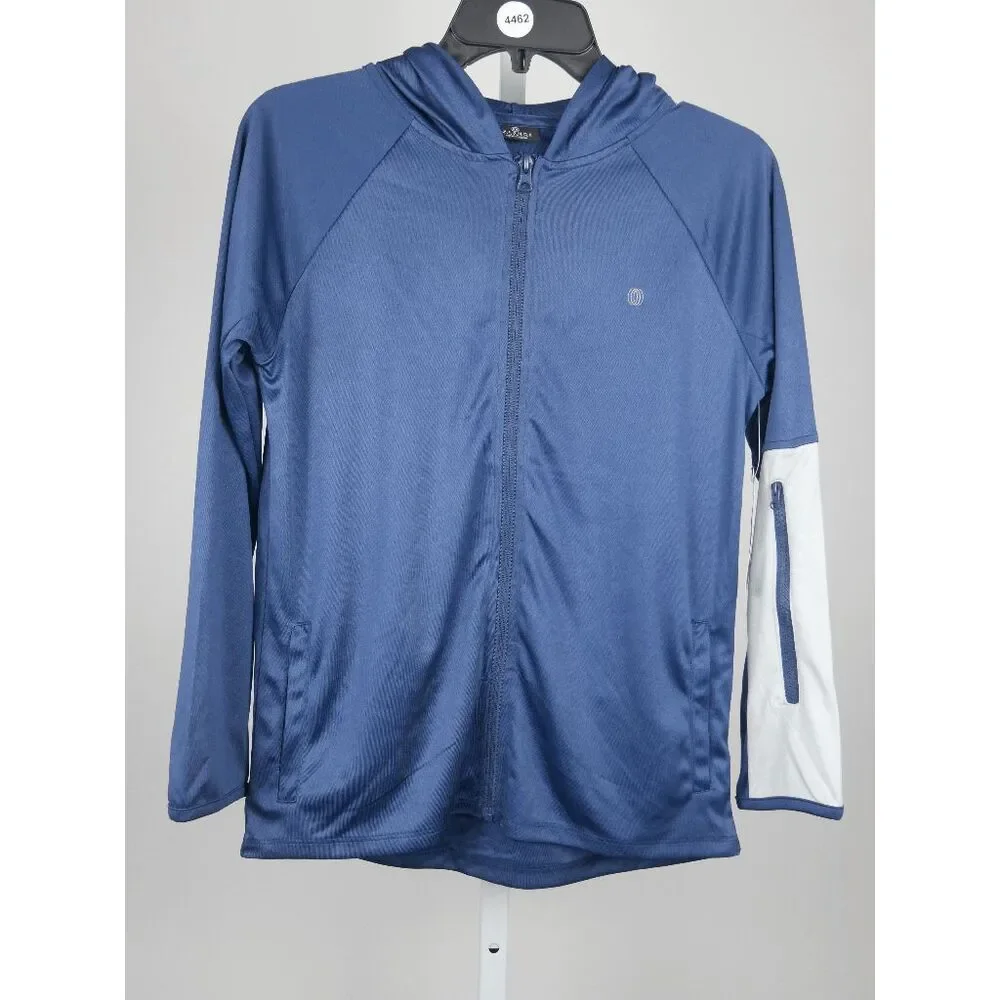 Balance Collection Boys Full Zip Hoodie Jacket Navy Blue Activewear S (8yo)